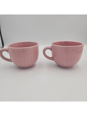 Set Of 2 IKEA Strimmig PINK 12 oz. Coffee Mug  Tea Cup,  12011,  19-2